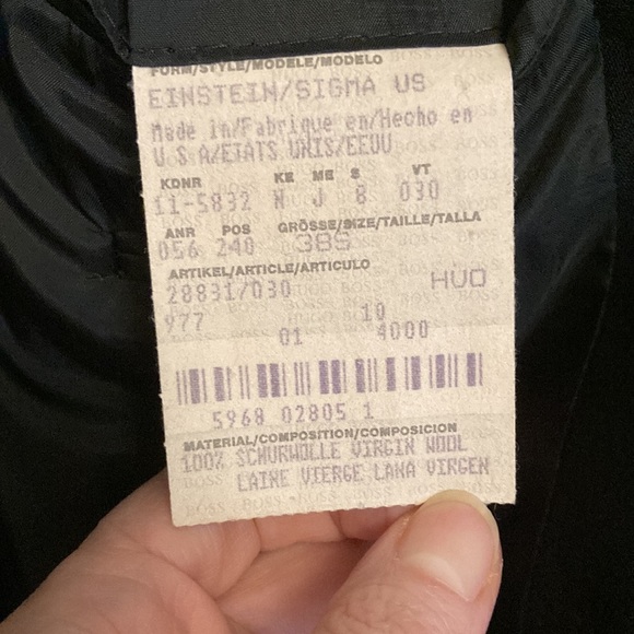 BOSS Hugo Boss sport coat- black - Picture 6 of 6